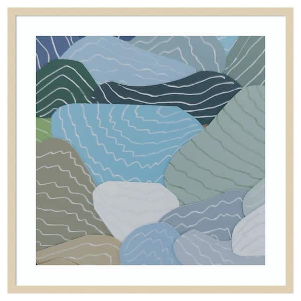 Amanti Art Rice Paddies I by Coco Good 33 in. W x 33 in. H. Wood Framed Wall Art Print Framed in Brown