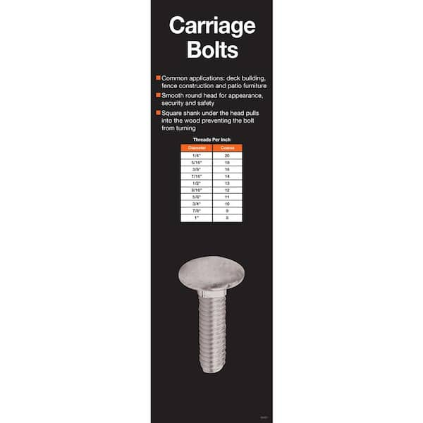 Everbilt 3/8 in.-16 x 3 in. Zinc Plated Carriage Bolt (25-Pack