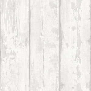 Grey Washed Wood Grey Paper Strippable Roll (Covers 56 sq. ft.)