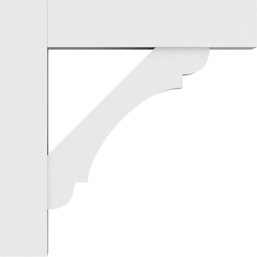 White Architectural Grade PVC Decorative Corbel 12"H x 3"W x 8"D