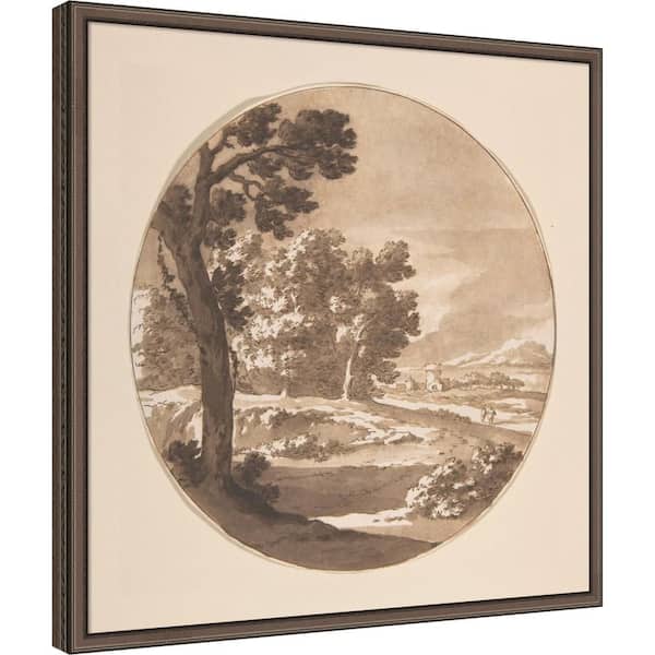 Cordelia "Wooded Landscape Javob Van Ulft" by Nostalgia Prints Trees Framed Art Print 25 in. x 25 in.