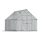 Essence 8 ft. x 12 ft. Silver/Clear DIY Greenhouse Kit