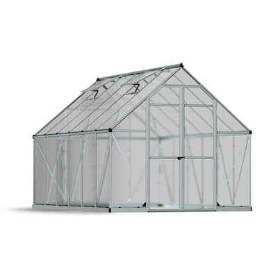 CANOPIA by PALRAM Harmony 6 ft. x 4 ft. Silver/Clear DIY Greenhouse Kit ...