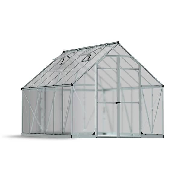 CANOPIA by PALRAM Essence 8 ft. x 12 ft. Silver/Clear DIY Greenhouse Kit