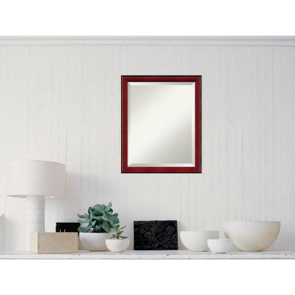 Amanti Art Estate Cherry Wood 19 in. W x 23 in. H Traditional Framed Mirror