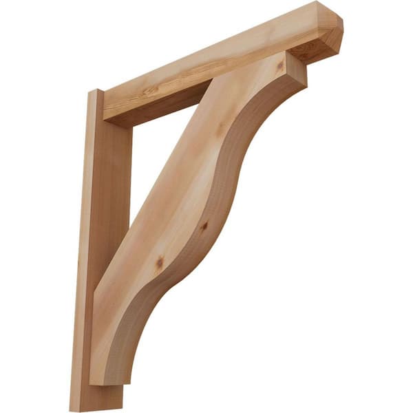 Ekena Millwork 6 in. x 34 in. x 30 in. Western Red Cedar Fuston Craftsman Smooth Outlooker