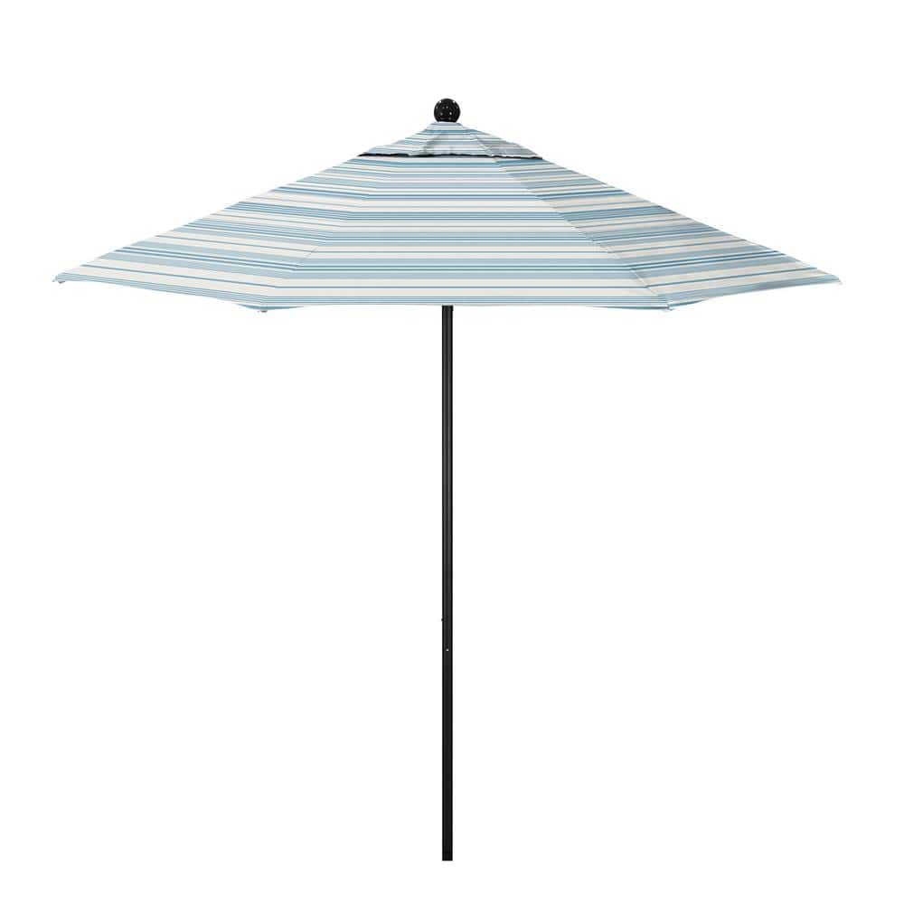 9 ft. Stone Black Aluminum Market Patio Umbrella with Fiberglass Ribs and Push-Lift in Wellfleet Sea Pacifica Premium price history on PriceWatchPro
