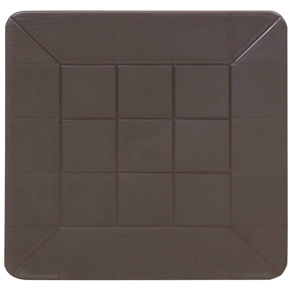 Sunnydaze 18" Brown Polypropylene Square Patio Side Table Set