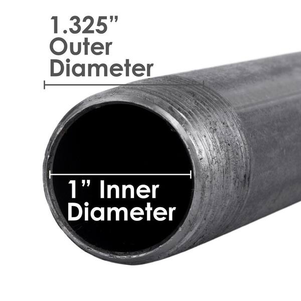 1" BLACK STEEL 18" LONG NIPPLE fitting pipe npt 1 x 18 malleable iron 