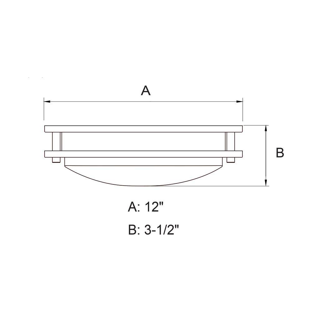 Horizon 12" Satin Nickel LED Flush Mount Ceiling Light