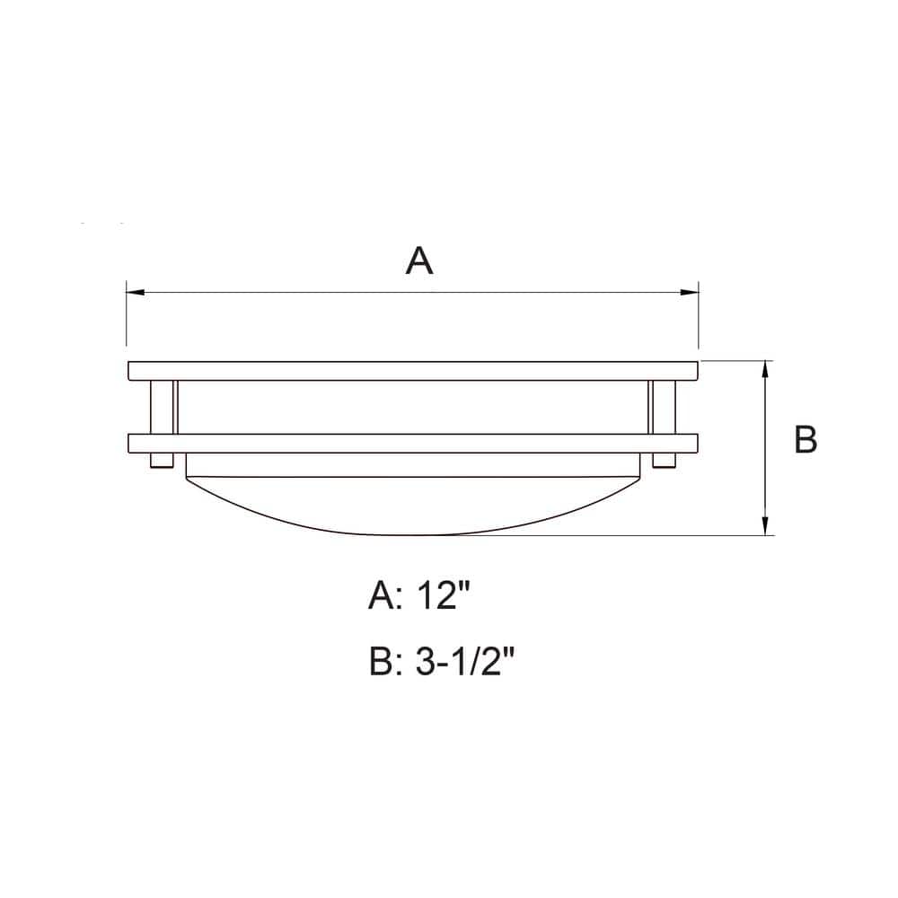 Horizon 12" Satin Nickel LED Flush Mount Ceiling Light