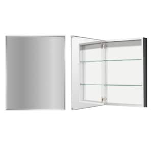 Recessed/Surface Mount 24 in. W x 30 in. H Rectangular Aluminum Medicine Cabinet with Mirror and Adjustable Shelf