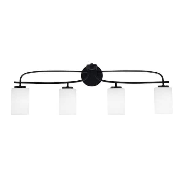 Unbranded Olympia 35.75 in. 4-Light Matte Black Vanity Light