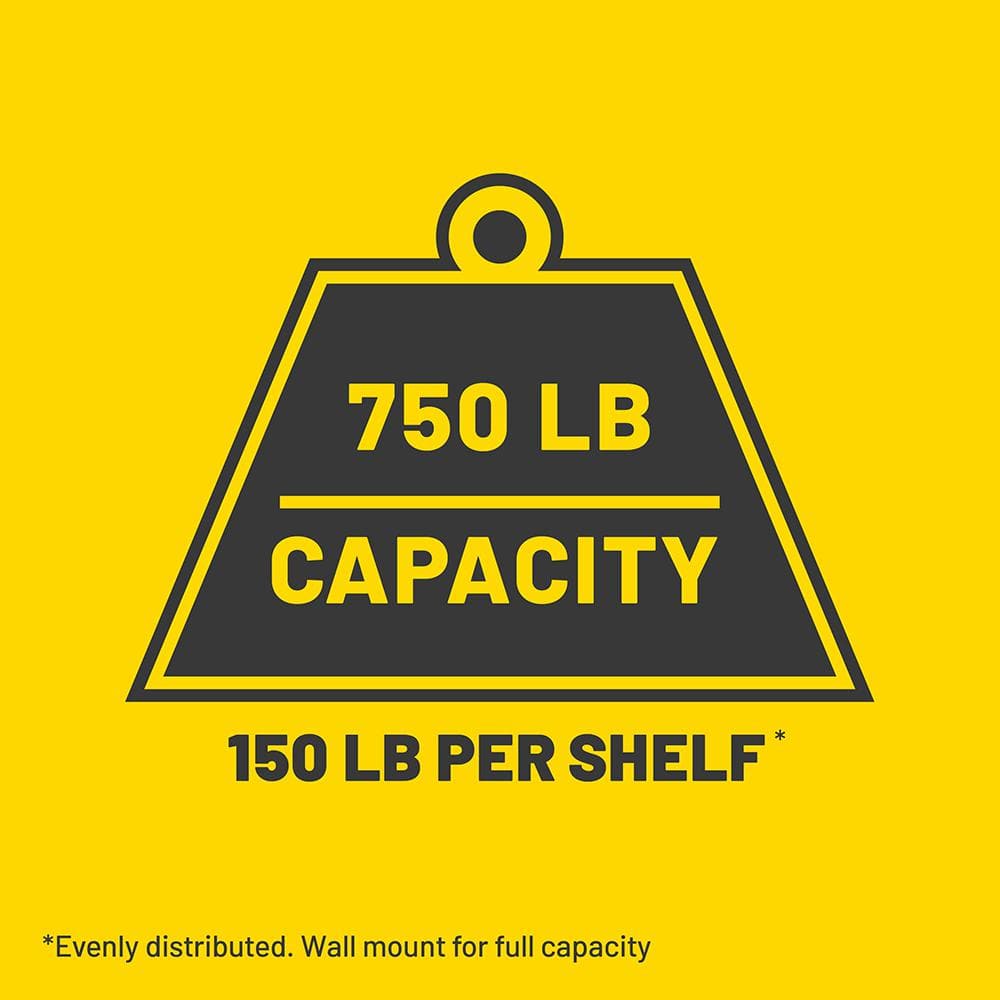 Plano 5-Tier Black Heavy Duty Plastic Storage Shelving Unit