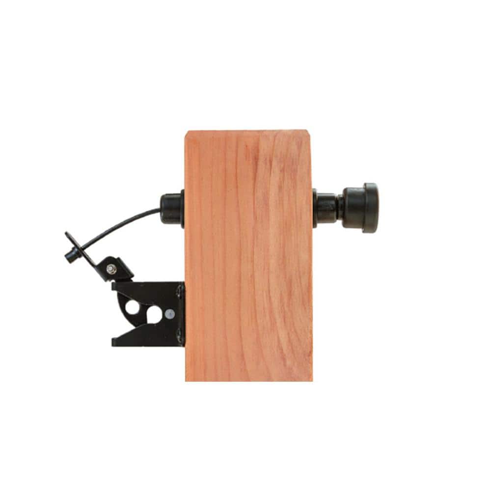 Black Adjustable Metal Gate Latch with Dual Sided Operation
