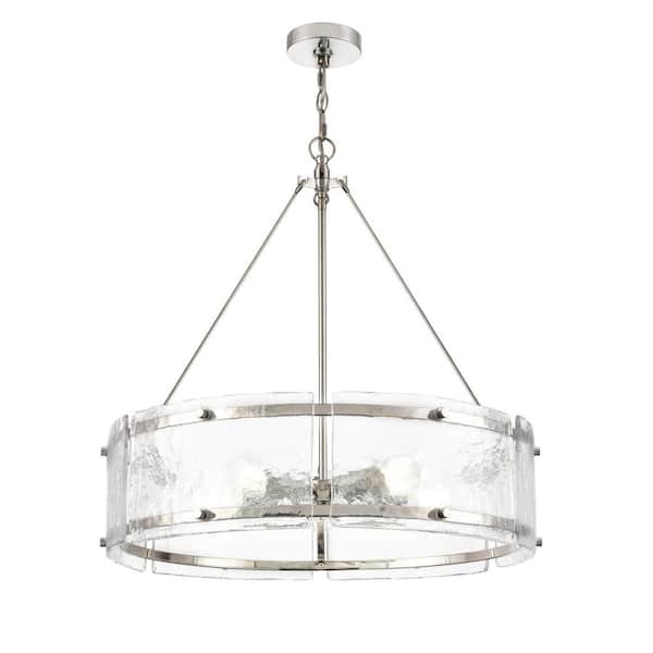 Bennetti 24.75 in. Wide 5-Light Chandelier-Polished Nickel
