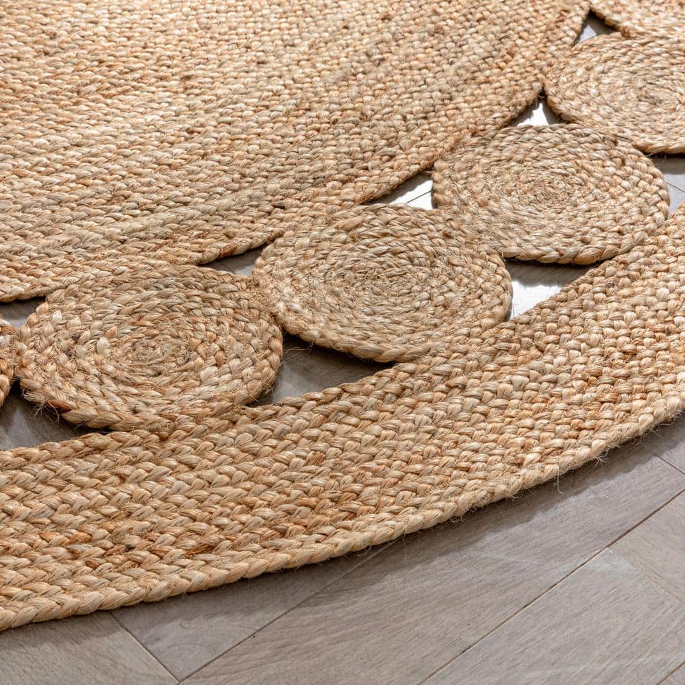 Eva Hand-Braided Natural Jute 4' Round Area Rug