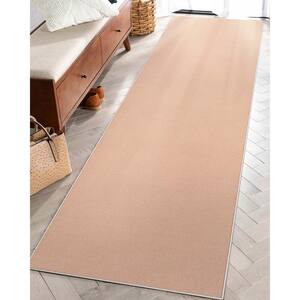 Coral 2 ft. 7 in. x 9 ft. 6 in. Runner Flat-Weave Plain Solid Modern Area Rug
