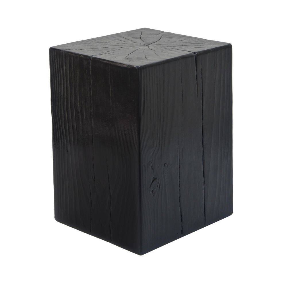 Black Square Wood-Look MGO End Outdoor Accent Table 18 in. Distressed Finish Indoor Outdoor Use price history on PriceWatchPro