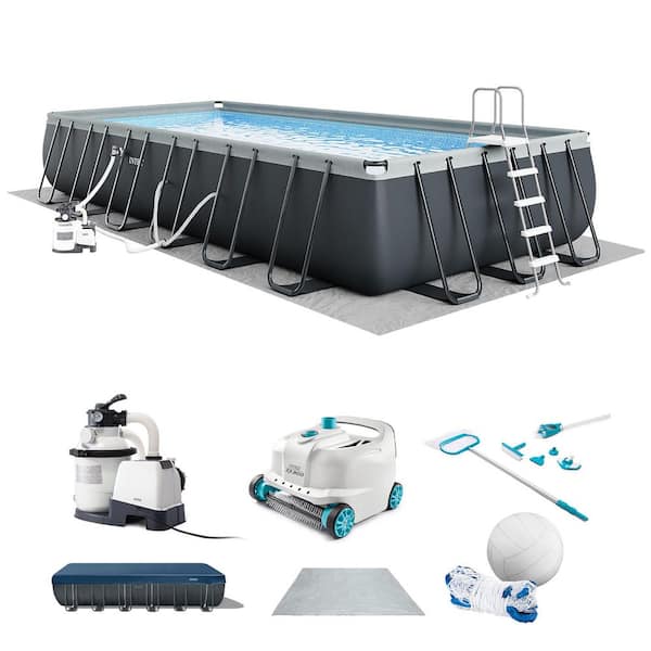 Ultra XTR 24 ft. x 12 ft. Rectangular 52 in. Deep Hardool Swimming Pool Robot Vacuum