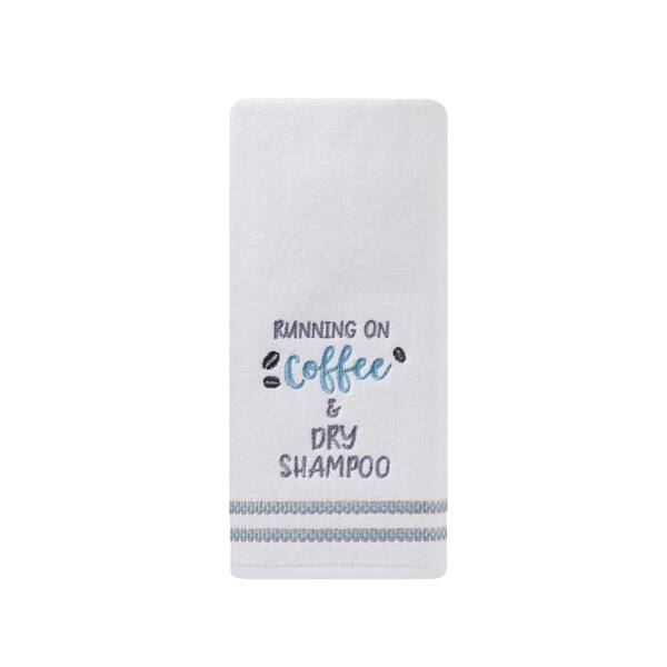 White 100% Cotton Running on Coffee Hand Towel (2-Pack) - Yahoo Shopping