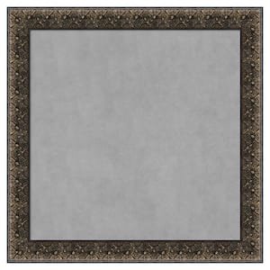 Intaglio Embossed Black 29 in. x 29 in Framed Magnetic Board