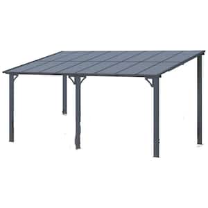 AECOJOY 14 ft. x 12 ft. Dark Gray Aluminum Patio Cover 16413BK AECOJOY 14 ft. x 12 ft. Dark Gray Aluminum Patio Cover 16413BK