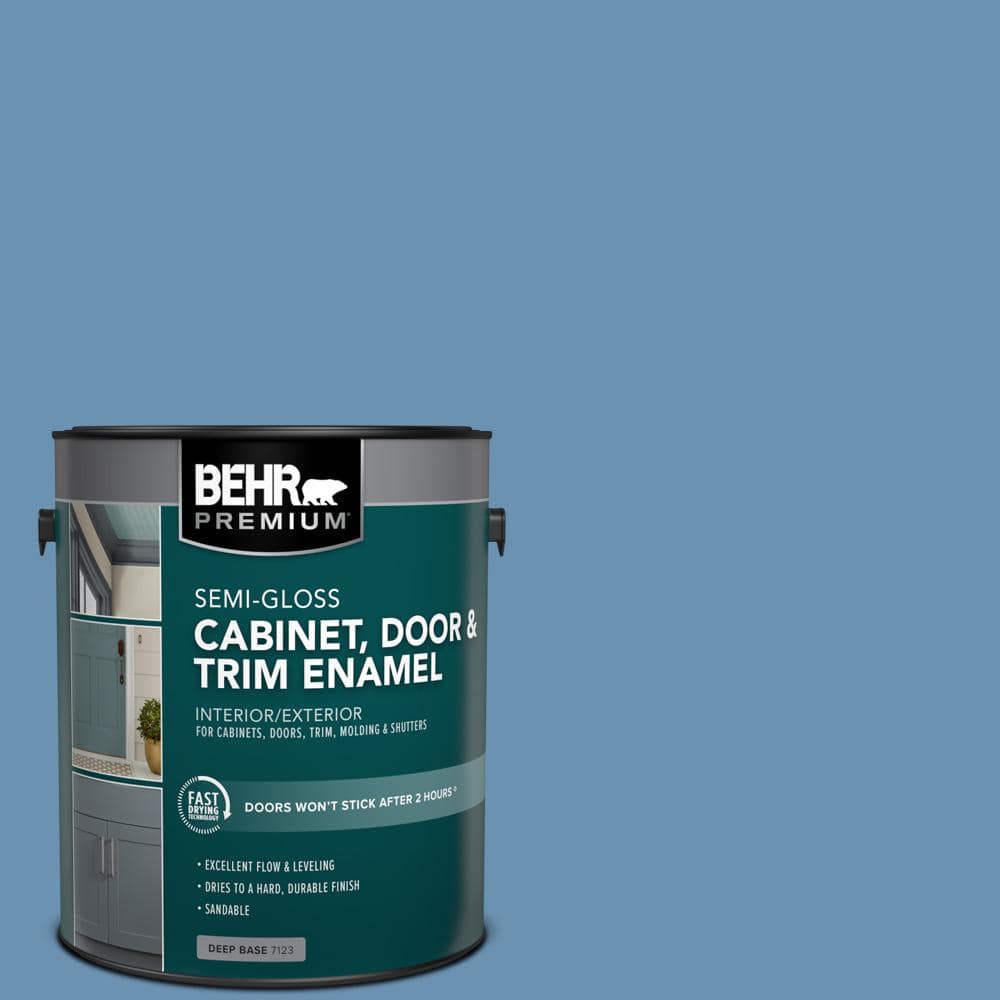 1 gal. #M510-4 Brittany Blue Semi-Gloss Enamel Interior/Exterior Cabinet, Door & Trim Paint price history on PriceWatchPro