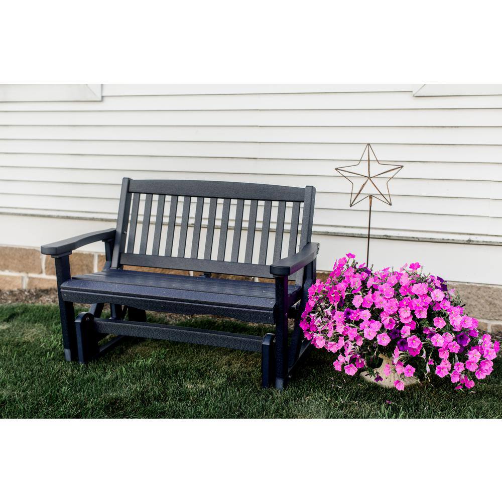 Cardinal Red HDPE Outdoor Glider Bench