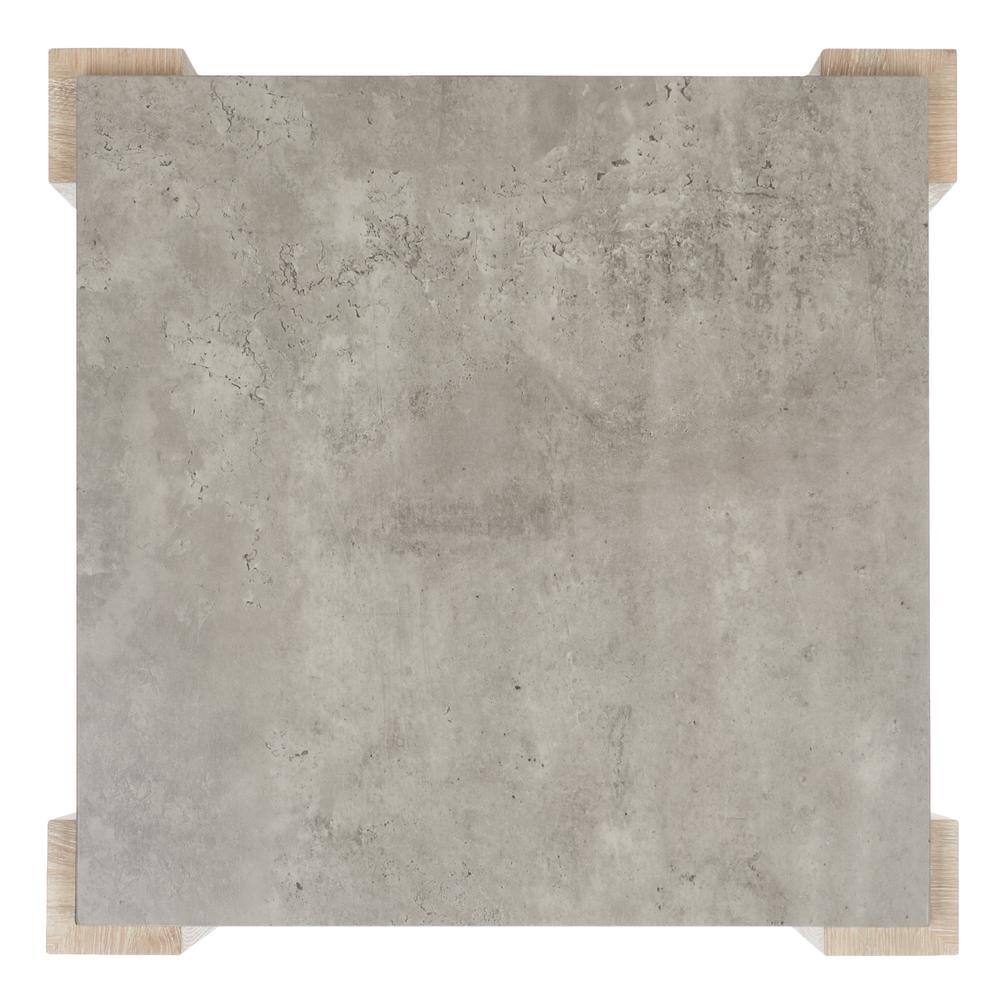 Coromio 21.1 in. Light Gray Square Concrete End Table - thumbnail 2