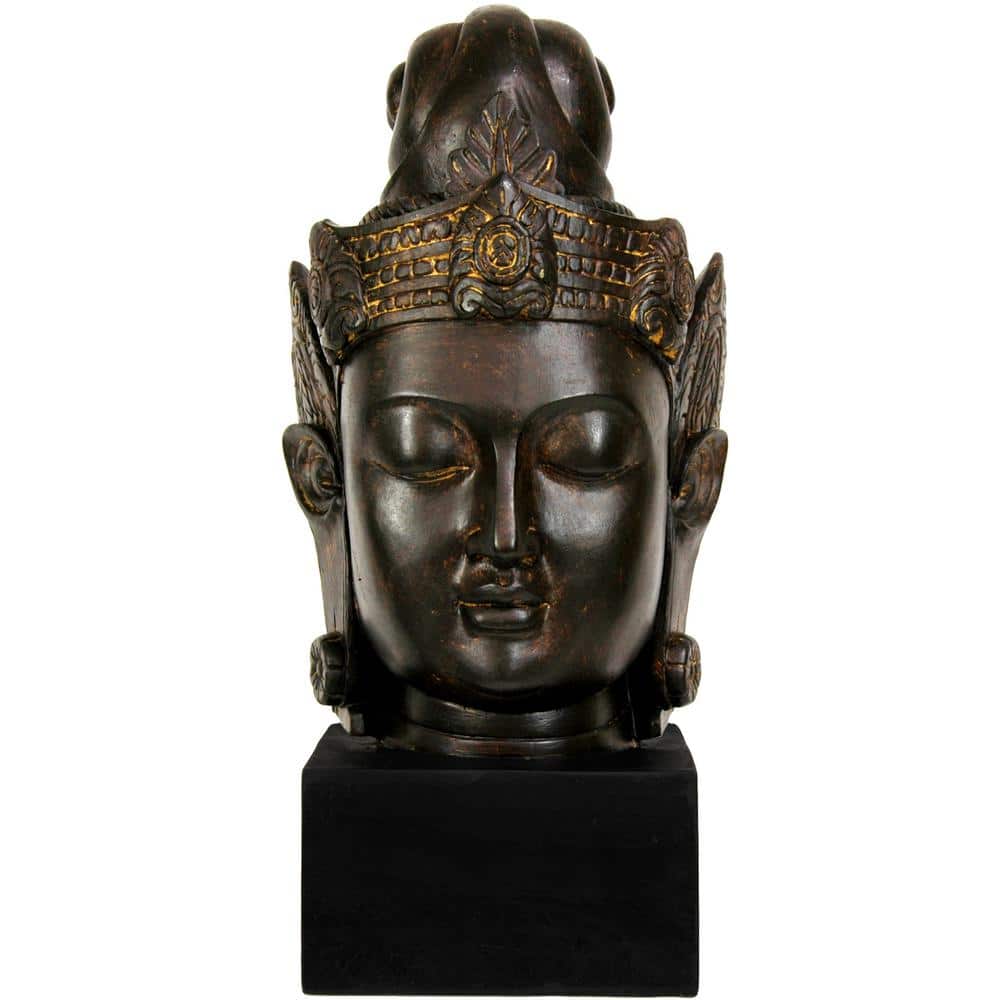 Sparkle Silver Buddha Ornament Silber Chrom Buddha Kopf mit Strassdetail