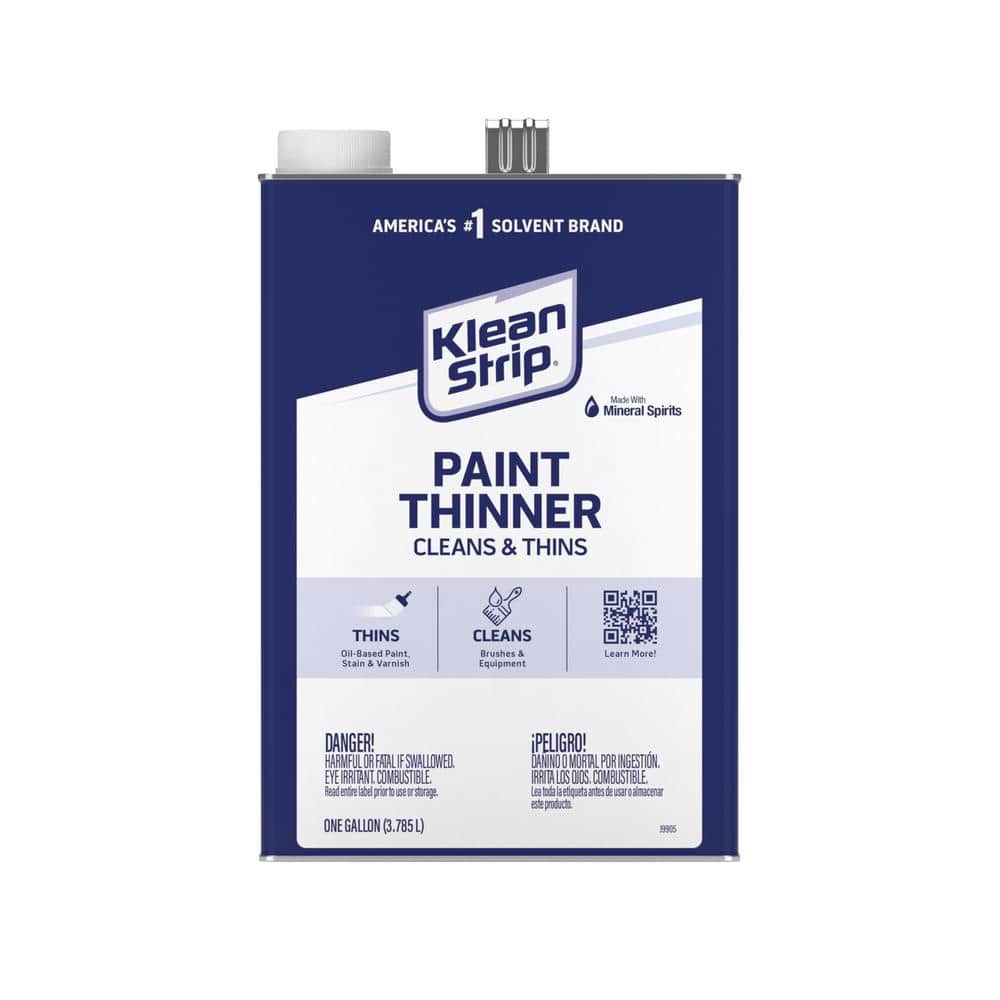 Klean Strip Paint Thinner 1 Gallon - Cleans Enamel Paint and Airbrushes  Paint and Decrease Viscosity of Stain from Brushes and Art Supplies  Equipment