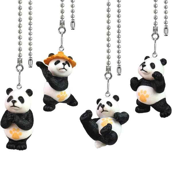 Panda Charm 12 in. Ceiling Fan Pull Chains with Connector 4-Pack