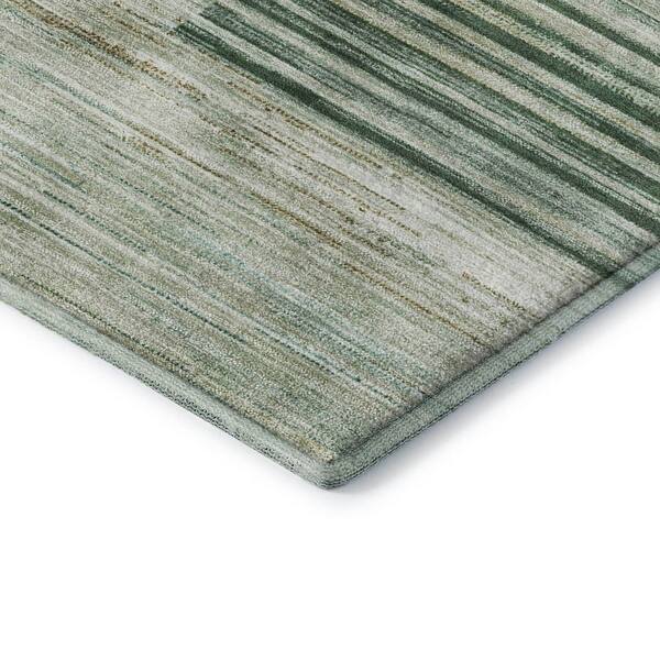 Mayfield Premium Machine Washable Abstract AMF2149 Teal 9 ft. x 12 ft. Area Rug