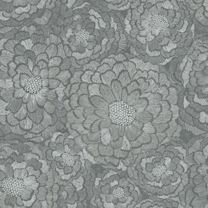 Zen Dahlia Grey Vinyl Peel and Stick Wallpaper Roll (covers 28.18 sq ft)