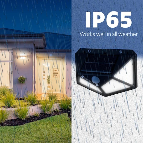 8-PACK 100 LED Solar Powered PIR Motion Detector Light OutDoor For House Garden 