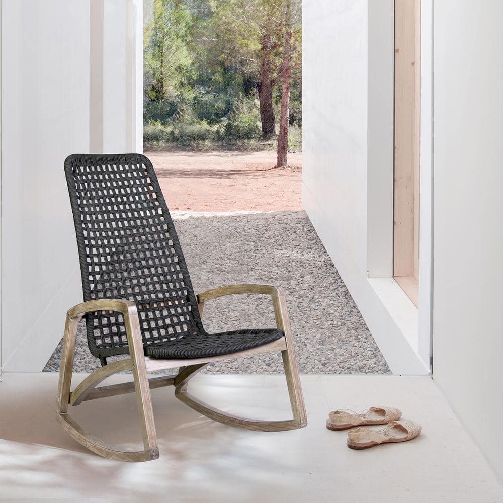 Sequoia Light Eucalyptus Wood Outdoor Rocking Chair