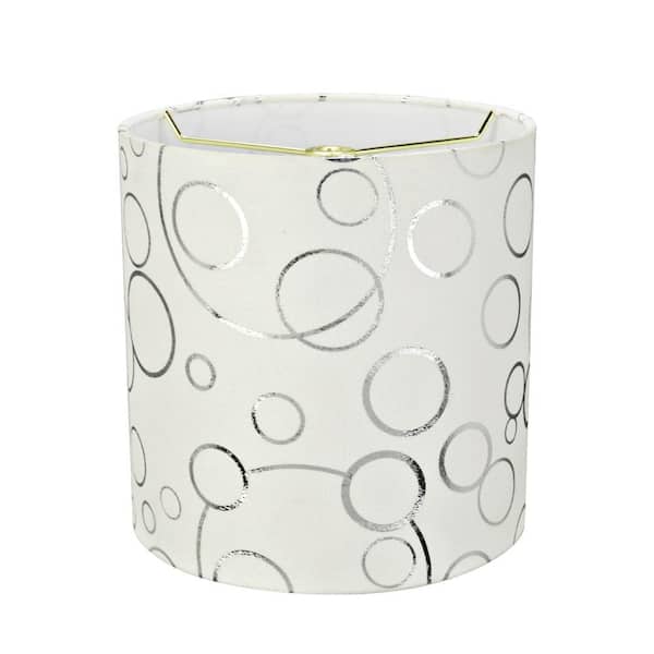 Aspen Creative Corporation 8 in. x 8 in. White with Silver Circle