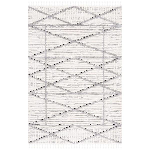SAFAVIEH Marrakesh Beige/Gray Doormat 3 ft. x 5 ft. Abstract Geometric Area Rug