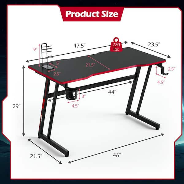 Dkelincs 55 inch Standing Desk Height Adjustable Gaming Desk PC