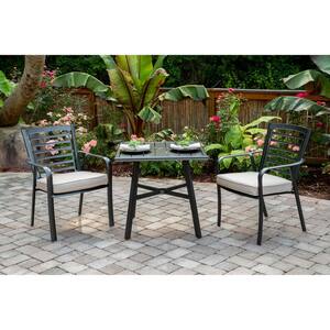 Chrome Bistro Sets Aluminium Outdoor Garden Cafe Furniture Ash Wood Square Table 