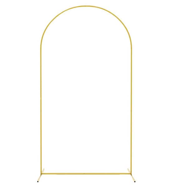 7.2 ft. Metal Arch Backdrop Stand Gold Frame for Wedding Party Ceremony Birthday Bridal Shower Garden Decor