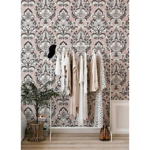 Sadie Blush Parisian Damask Wallpaper