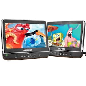 10.51 in Portable DVD Player for Car Dual TV Screen 1080P Full HD HDMI Input w/Mounting Brackets and Headphones 2-Pack