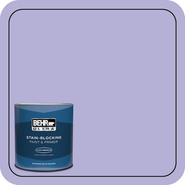 BEHR ULTRA 1 qt. #630B-4 Freesia Purple Extra Durable Satin Enamel Interior Paint & Primer