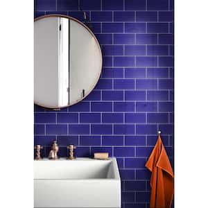 Blue 3 in. x 6 in. Polished Glass Mosaic Tile (5 Sq. ft./Case)