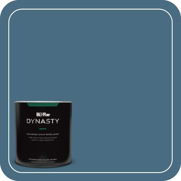 BEHR DYNASTY 1 qt. #550F-6 Regatta Bay Semi-Gloss Enamel Interior Stain-Blocking Paint and Primer