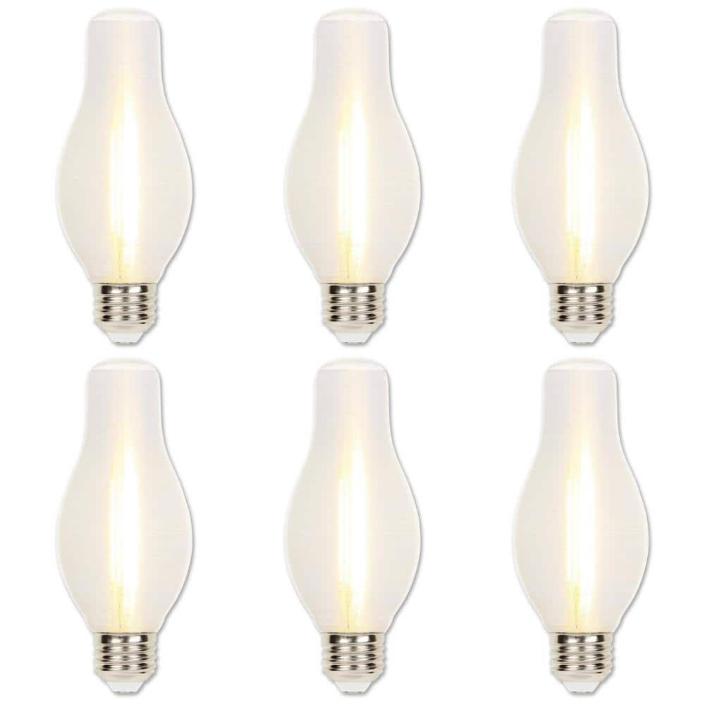 Westinghouse 6.5W H19 Glowescent LED Dimmable Clear Spun-Satin 3000K E26 (Medium) Base, 120 Volt, Box, 6-Pack