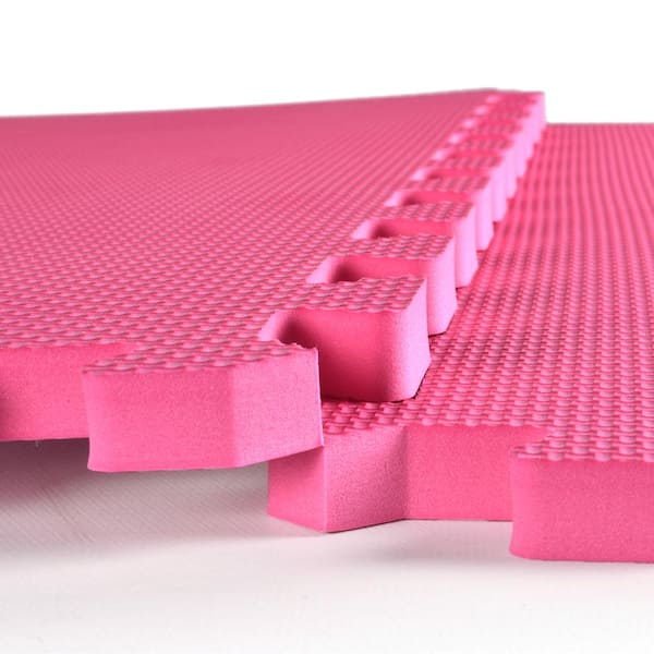 Greatmats Premium Pink 24 in. W x 24 in. L Foam Kids and Gym
