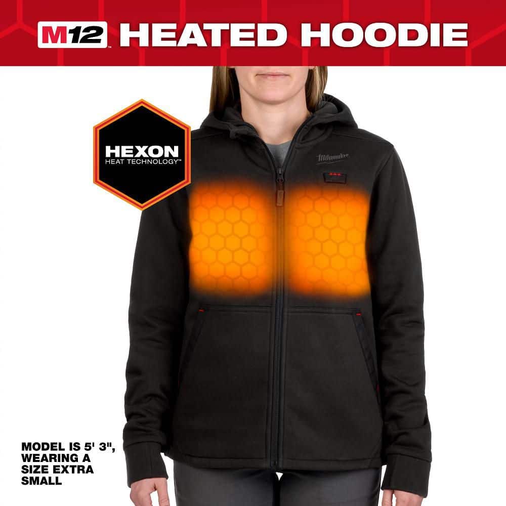Women's Small M12 12-Volt Lithium Ion Cordless Black Heated Hooded Jacket Kit With (1) 2.0 Ah Battery and Charger price history on PriceWatchPro
